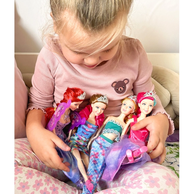 WOOPIE Ensemble de 4 Princesses Magiques - Coffret de Poupées 4 en 1 avec Accessoires