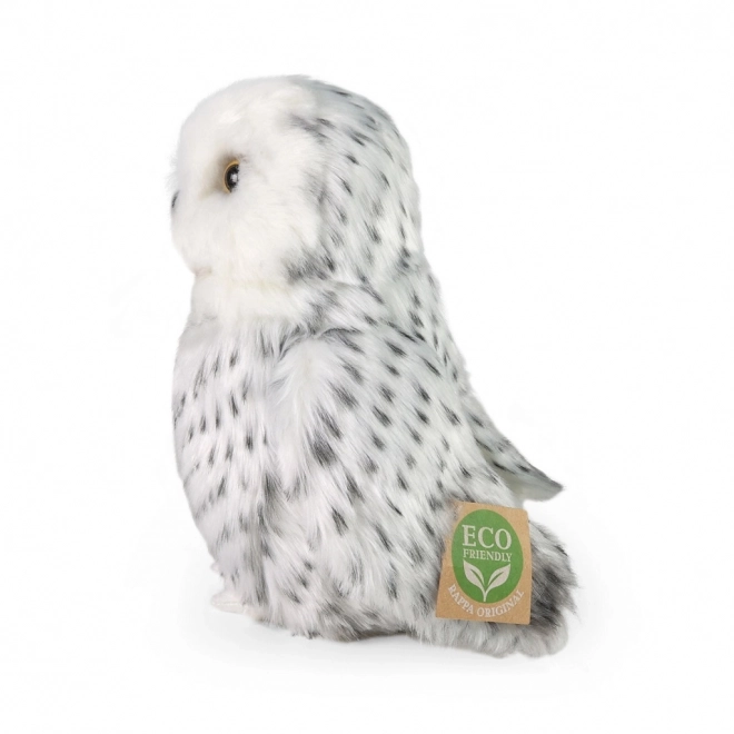 Rappa Peluche chouette polaire 18 cm ÉCOLOGIQUE