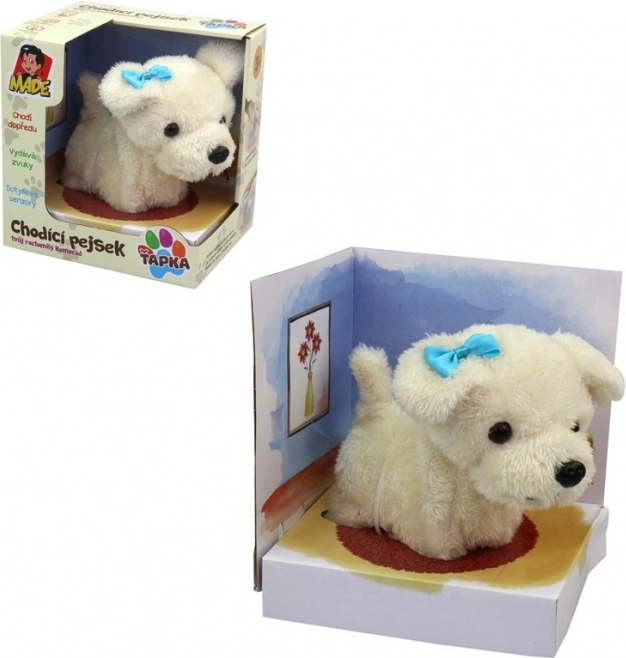 Chien en peluche marchant 15 cm