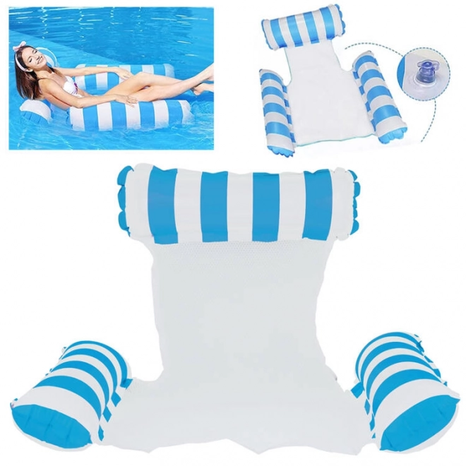 Confortable matelas gonflable pour l'eau avec appui-tête et accoudoirs