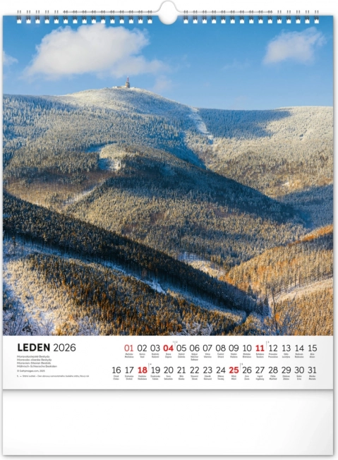 Calendrier mural Balades dans le paysage morave 2026