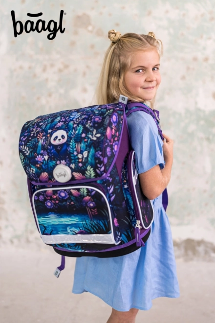 BAAGL 3 SET Ergo Jungle Panda : cartable, trousse, sac