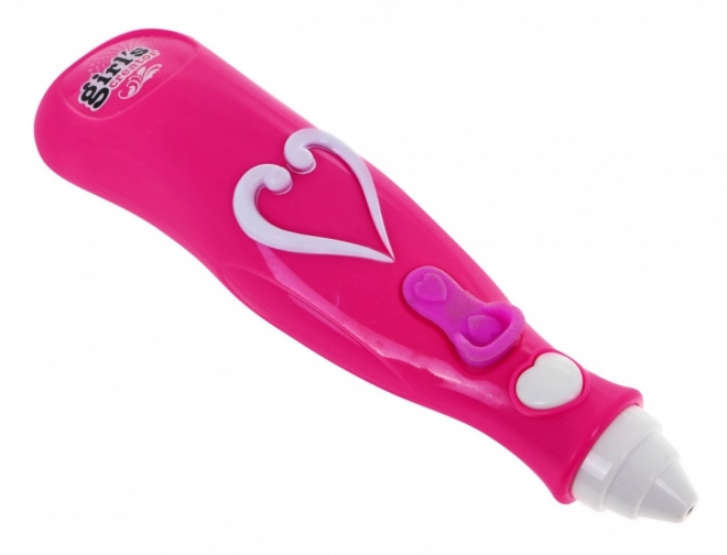 Kit de manucure pour enfants 5+ Appareil à paillettes + sèche-cheveux + accessoires