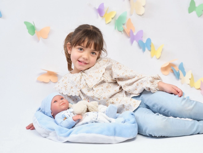 Llorens 73807 NOUVEAU-NÉ GARÇON - poupée réaliste bébé avec corps tout vinyle - 40 cm
