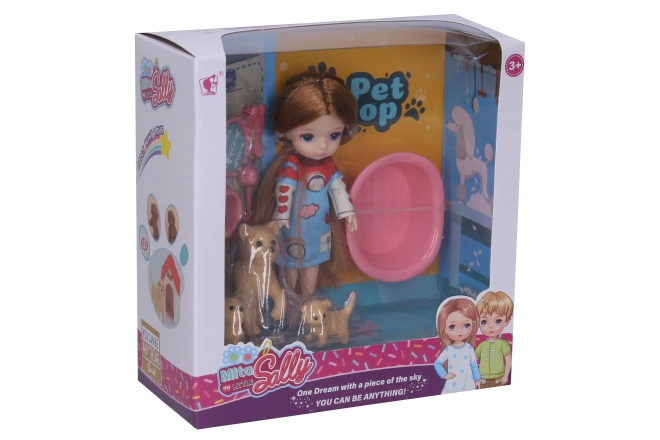 Poupée avec des chiens