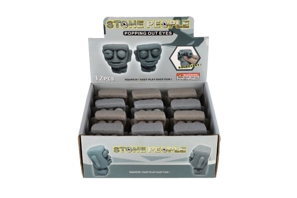 Tête en pierre jouet anti-stress en silicone