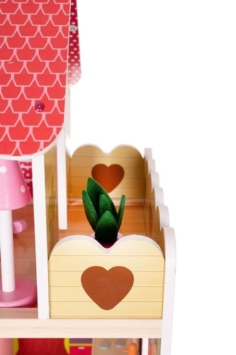 Maison de poupée en bois avec équipements 90 cm