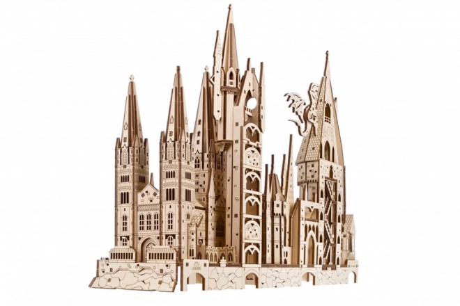 Ugears 3D puzzle mécanique en bois Château de Poudlard, Harry Potter