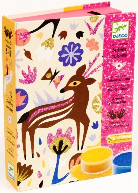 Djeco Tableaux de sable et paillettes Clairière forestière