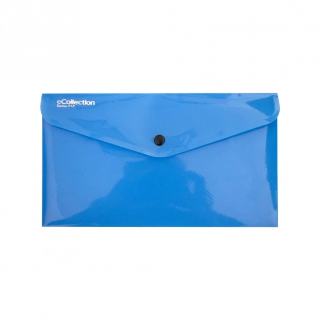 Pochette avec pression bleue