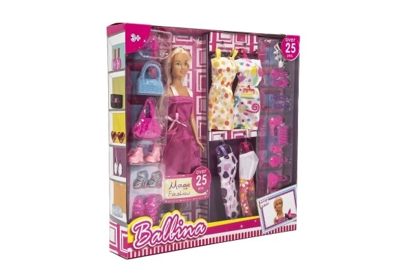 Poupée mannequin en plastique 30 cm avec vêtements et accessoires