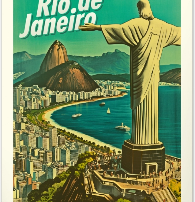 Calendrier mural Vintage affiches – villes dans le monde 2026