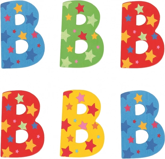 Bigjigs Toys lettre en bois B avec étoiles