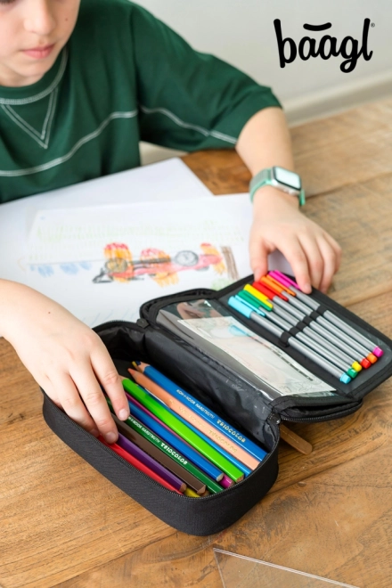 trousse scolaire BAAGL Darkness en matériau recyclé