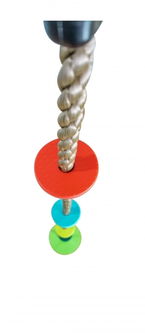 Corde à grimper avec échelons en plastique
