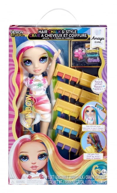 Poupée Rainbow High avec craies pour cheveux