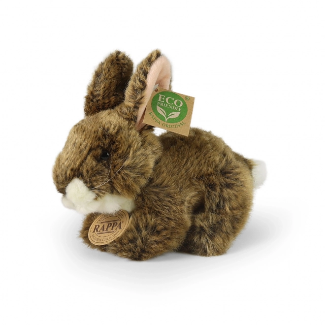 Lapin en peluche marron couché 17 cm ÉCOLOGIQUE