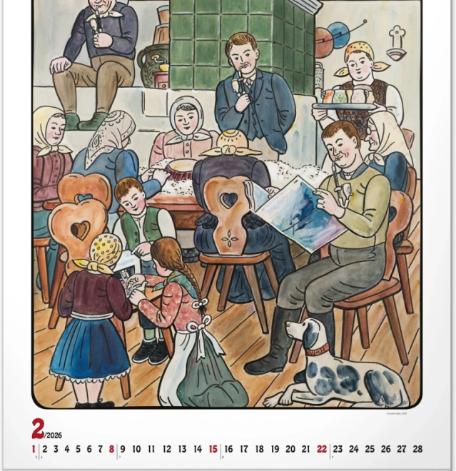 calendrier mural Josef Lada 2026