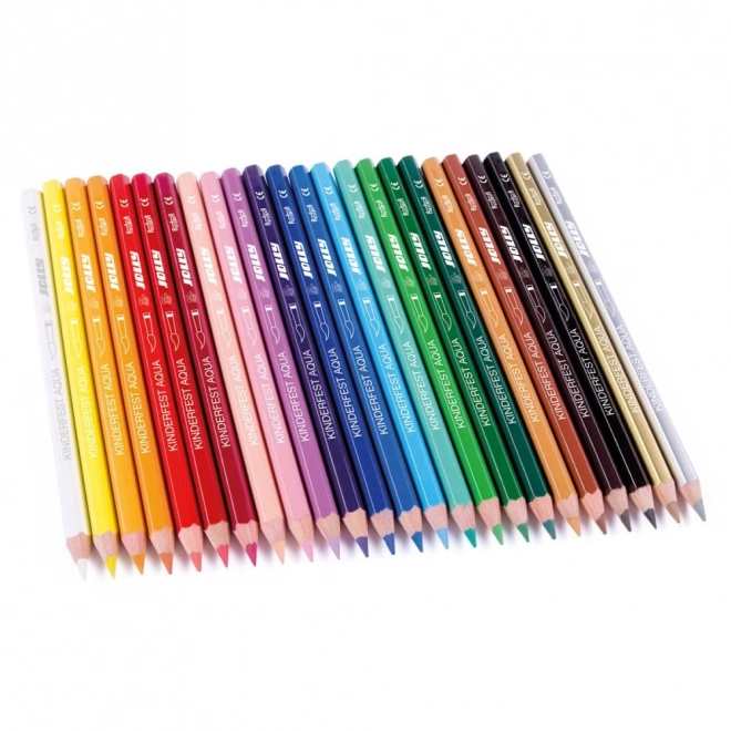 Crayons Supersticks Aqua 24 couleurs dans une boîte en métal