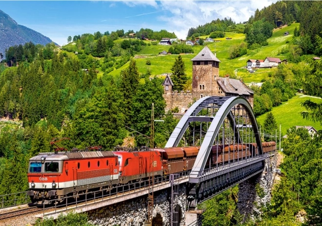 Puzzle CASTORLAND Train sur le pont 500 pièces