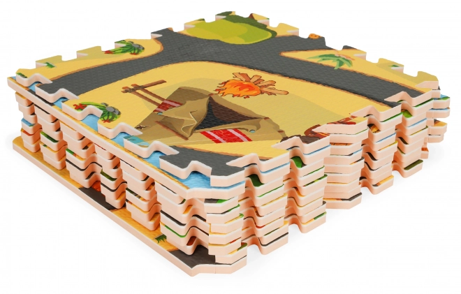 ECOTOYS Puzzle en mousse Safari avec bordure