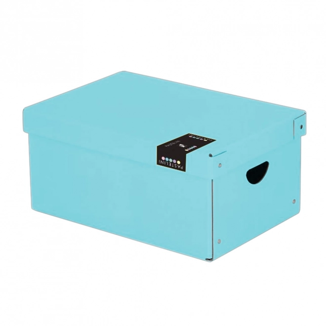 Grande boîte laminée Pastelini bleue