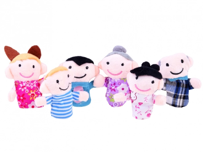 Ensemble de marionnettes à doigts Famille 6 pcs
