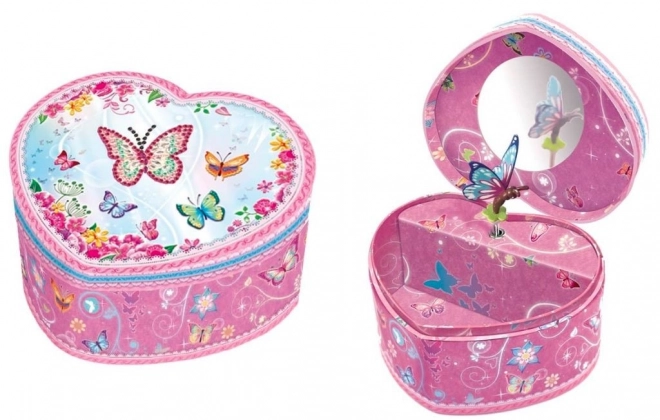 Boîte à musique Pecoware cœur - Papillons