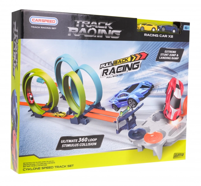 Circuit de course pour deux voitures