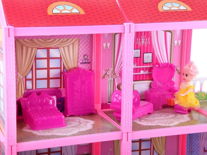 Grande maison + poupée et meubles Villa pour poupées ZA3075