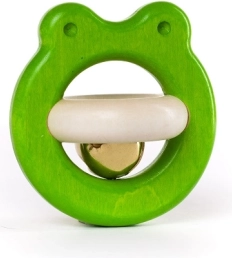 Hochet en bois grenouille BAJO