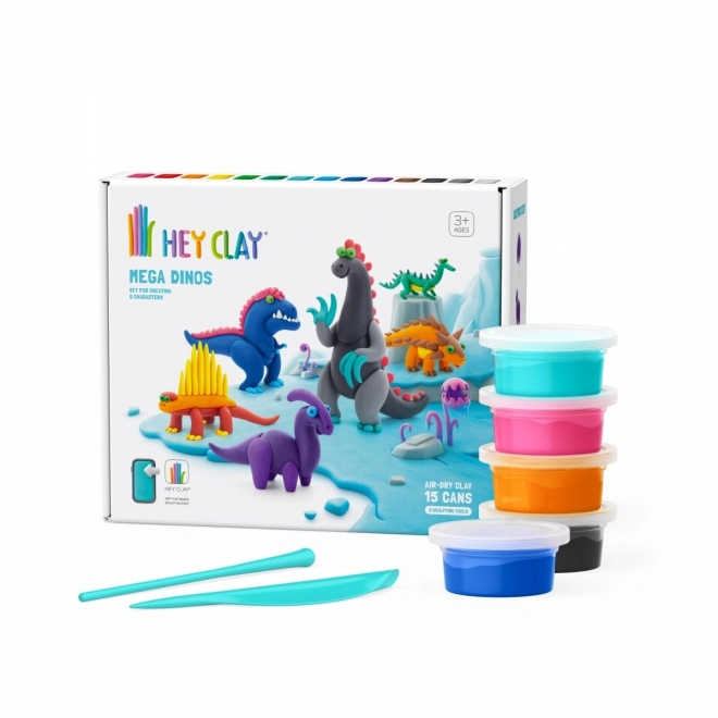 Ensemble Hey Clay Mega Dinosaurs en pâte plastique