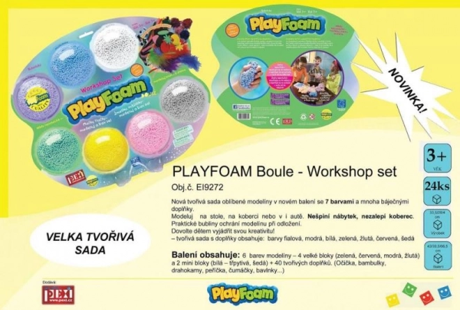 PlayFoam4; Modélina/Plastiline boule avec accessoires 7 couleurs