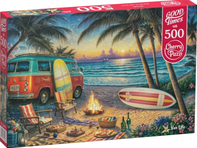 Puzzle Vie en camping-car 500 pièces