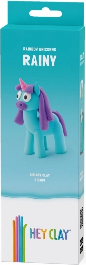 Pâte Hey Clay Licornes Pack de 3, Pluvieux