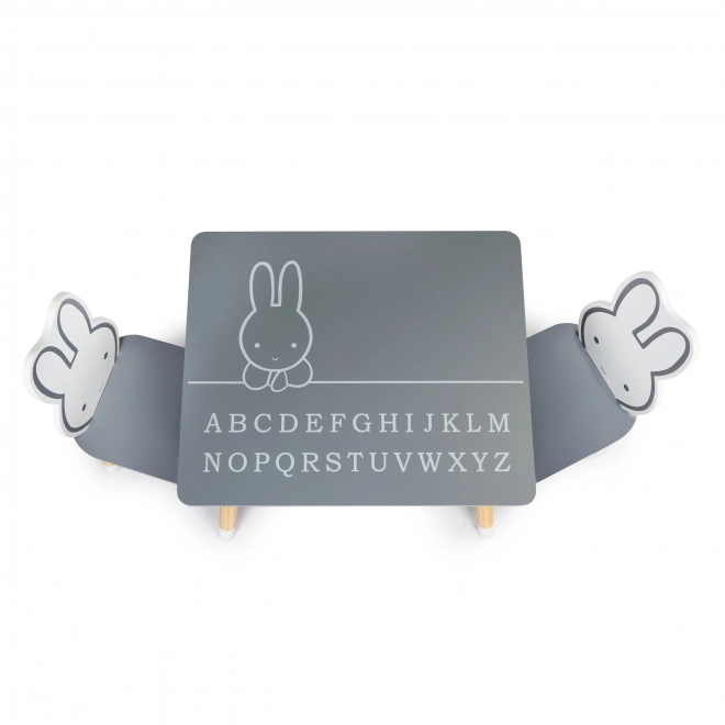 Table et chaise enfants avec motif lapin, ensemble de meubles Ecotoys