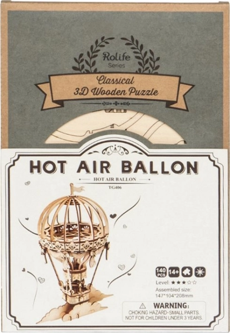 Ballon à air chaud - Modèle en bois 3D