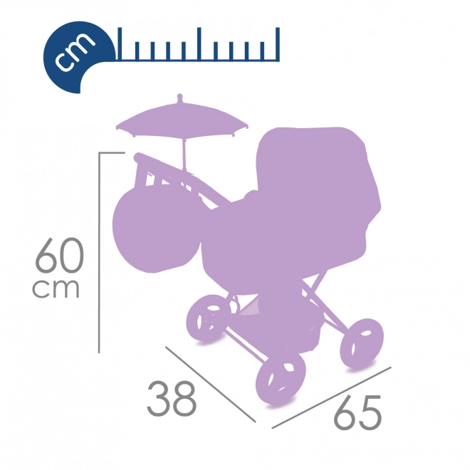 DeCuevas 85076 Poussette pliable pour poupées avec parasol et sac Magic Bubble 2024 - 60 cm