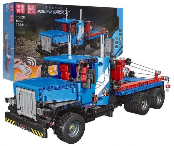kit de construction RC camion de remorquage bleu 1064 pièces
