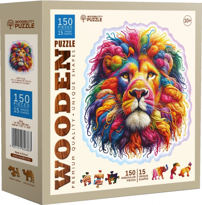 Puzzle en bois WOODEN CITY Lion délicat 150 pièces