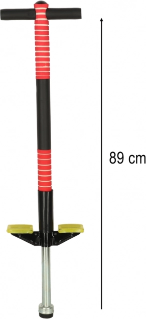 Bâton Pogo rouge avec hauteur réglable