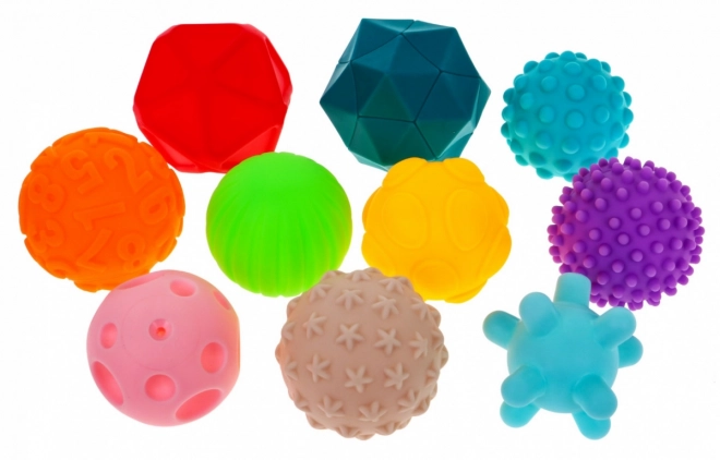 Ensemble de 10 balles en caoutchouc pour enfants à partir de 6 ans et adultes Jouet sensoriel antistress