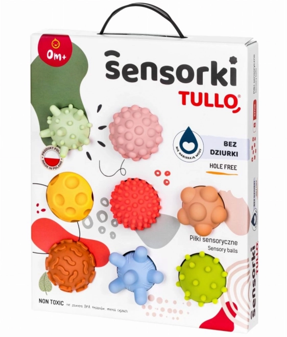 Les balles sensorielles de Tullo pour les tout-petits 8 pcs
