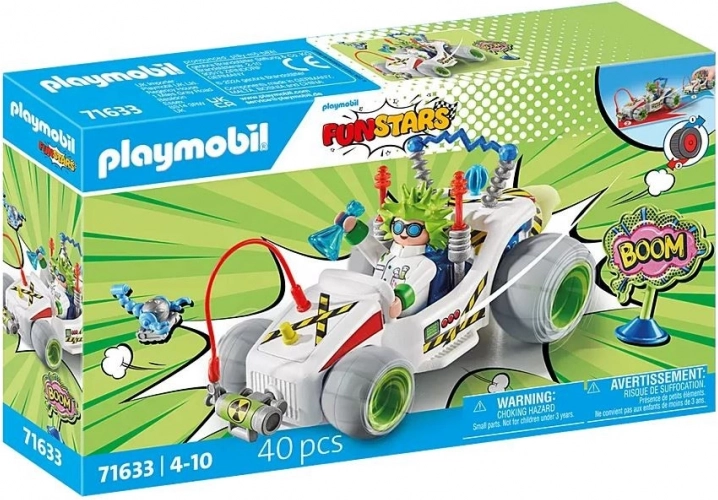 Playmobil Funstars Racing : professeur avec kart et accessoires