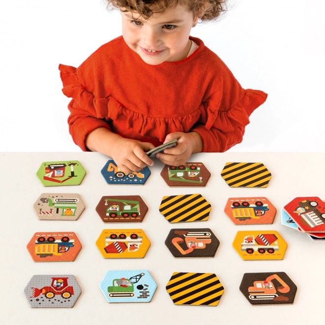 Pexeso Machines de Construction pour Enfants