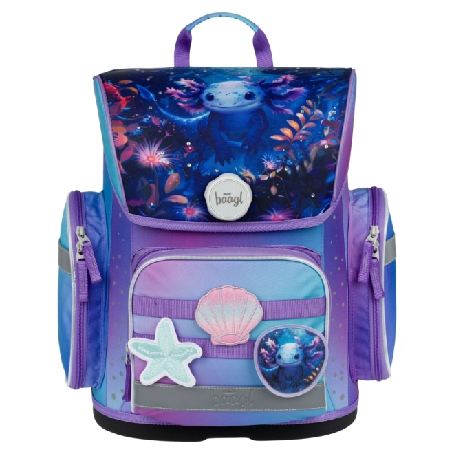 Set scolaire Baagl Ergo Axolotl : cartable, trousse et sac