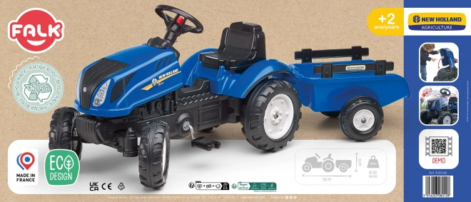 Tracteur New Holland T6 avec remorque