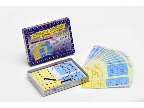 Jeu de société d'addition et de soustraction à piles
