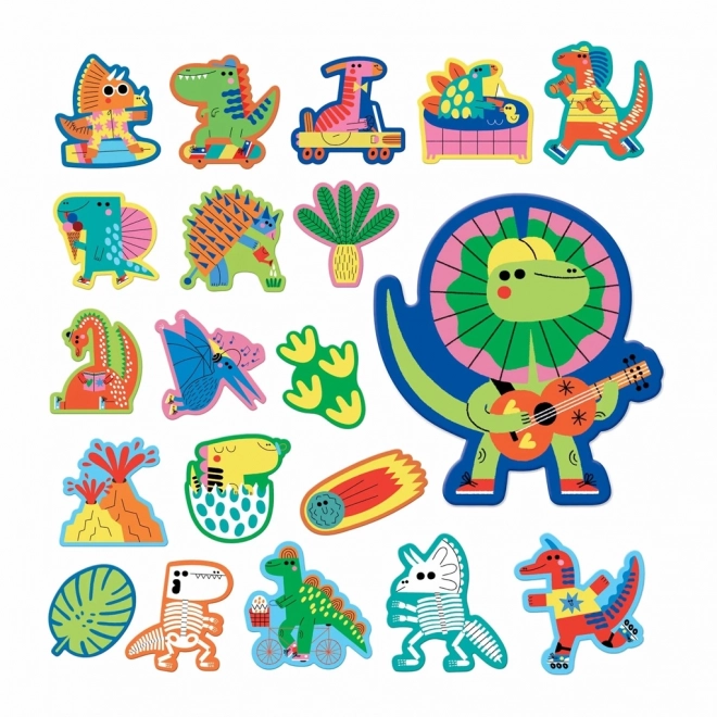 Formes en mousse adhésives de dinosaures pour le bain Mudpuppy