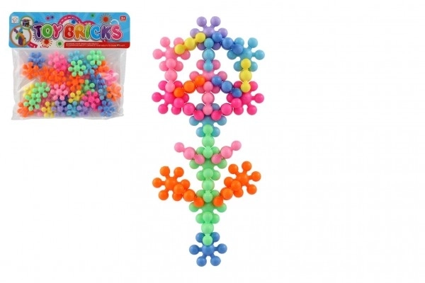 Jeu de construction coloré de fleurs pour enfants